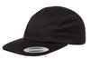 Black Jockey Camper Cap for custom laser engraving leather patch and branded Embroidery