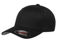 Black Wooly Combed Cap for promotional Embroidery and custom Laser engraved leather patch