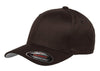 Brown Wooly Combed Cap for promotional Embroidery and custom Laser engraved leather patch