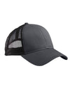Black Charcoal Econscious Trucker Organic Recycled Hat for Custom Embroidery engraving leather patch