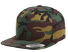 Custom Camo Snapback cap for easy promotional Embroidery and Laser engraved leather patch