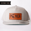 snapback leather patch hats with custom logo dekni creations