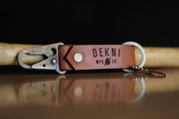 Dekni Custom Leather Key Fob personalized branding promotional quality in bulk