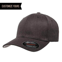 Dark Heather Wool Blend Custom Blank Cap for laser engraved leather patch and promotional Embroidery