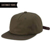 Buck PINCH Cotton Unstructured CUSTOM STRAPBACK cap for Embroidery & engraving leather patch