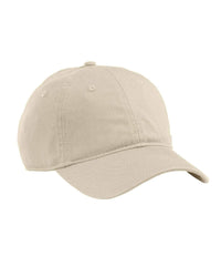 Oyster Econscious Organic Cotton Twill Unstructured Baseball Hat Embroidery engraving leather patch