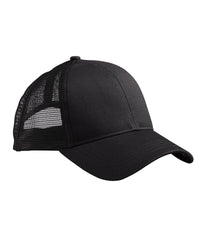 black eco friendly organic cotton trucker hat customizable in bulk wholesale