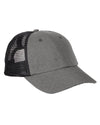 Charcoal Black Eco Hemp Baseball Trucker Cap for Custom Embroidery & embossed leather patch