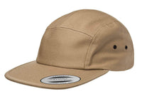 Khaki Jockey Camper Cap for custom laser engraving leather patch and branded Embroidery