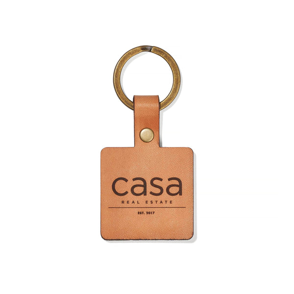 Synthetic Leather Keychains with Printed Design – Christi Studio