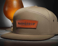 olive hangar 24 brewery personalized engraved leather patch hat by dekni creations