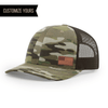 richardson multicam custom leather patch hats with logo 