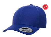 Royal Curved Visor Snapback Cap for custom laser engraved leather patch & promotional Embroidery