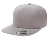 Custom grey Snapback cap for personalized promotional Laser engraved leather patch and Embroidery