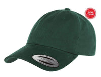 spruce Low Profile Cotton Twill Dad Hat for custom Embroidery and Laser engraved leather patch