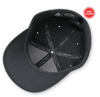 Black Delta cap inner for custom Embroidery and Laser engraved leather patch by flexfit