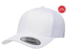 White Retro Trucker Hat for custom laser engraving leather patch and promotional Embroidery
