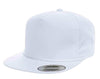 white personalized Yupoong Classic Poplin Golf cap for embroidery and leather etched patch by dekni